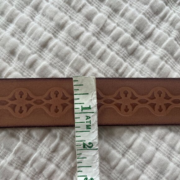FRYE- Embellished Tooled Leather Belt - S main image 8